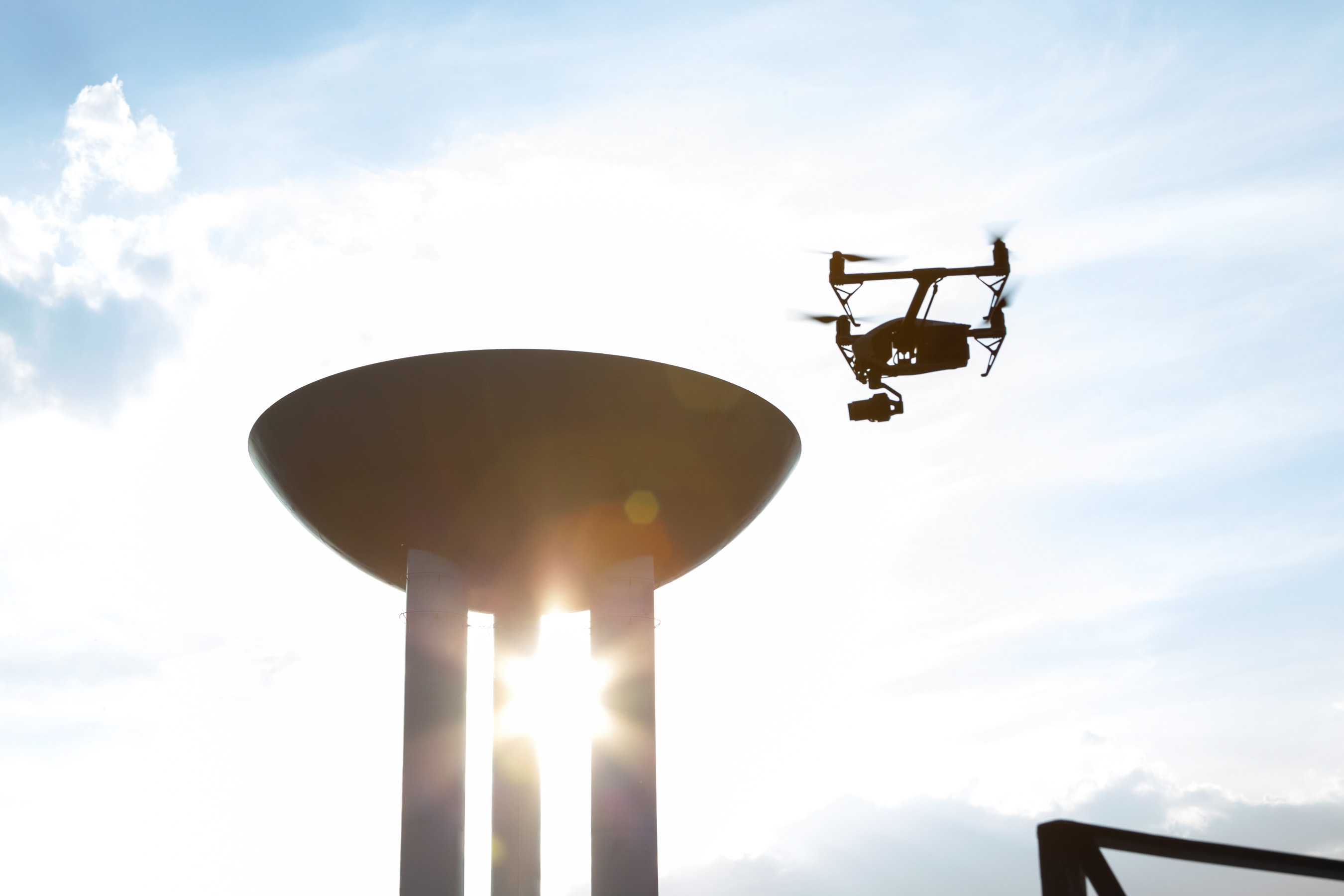 Aerial Photography and Cinematography around the Bell Works Water Tower in Holmdel NJ